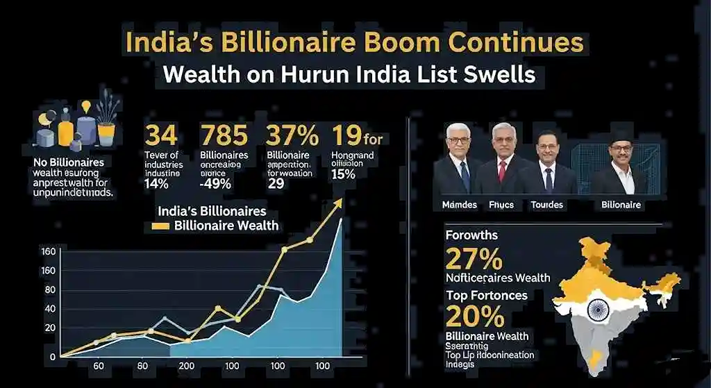 A graphic showing upward arrows on the Indian map, symbolizing wealth growth.