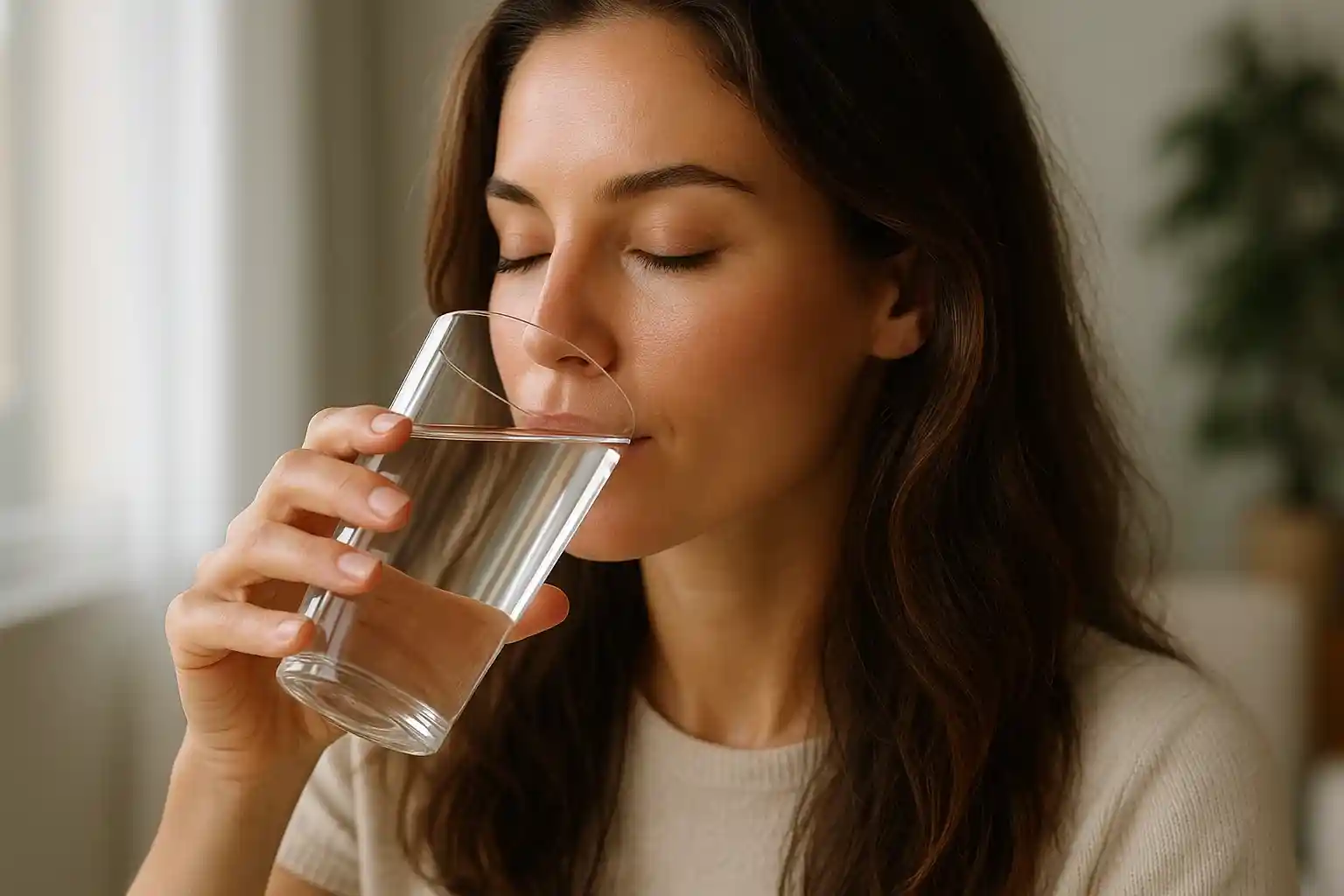 A glass of water with slices of citrus fruit and cucumber, symbolizing a holistic approach to hydration.