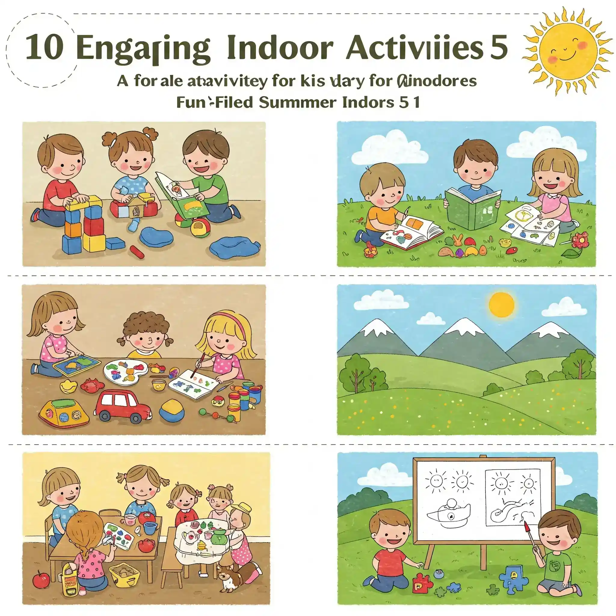 Children happily playing indoors