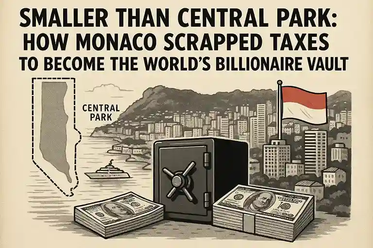 The glamorous harbor of Monte Carlo, Monaco, filled with luxury yachts and opulent buildings.